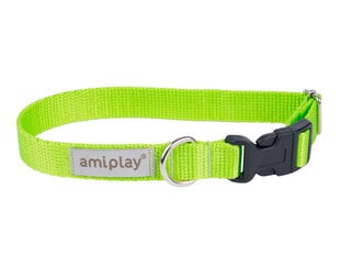 Amiplay регулируемый ошейник Samba, M, Green цена и информация | Ошейники, подтяжки для собак | pigu.lt