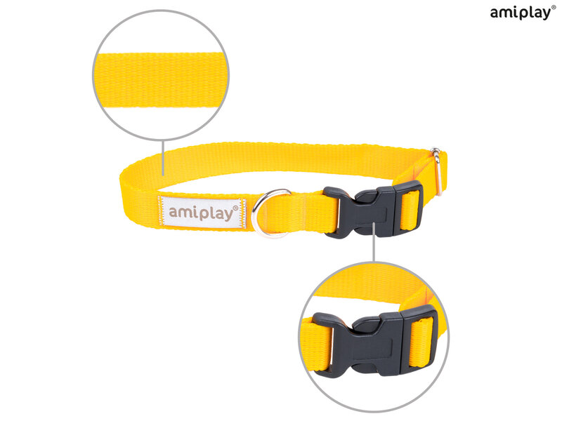 Amiplay reguliuojamas antkaklis Samba, M, Yellow internetu