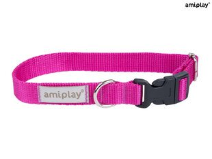 Amiplay регулируемый ошейник Samba, L, Pink цена и информация | Ошейники, подтяжки для собак | pigu.lt