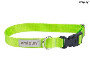 Amiplay регулируемый ошейник Samba, XL, Green цена и информация | Ошейники, подтяжки для собак | pigu.lt