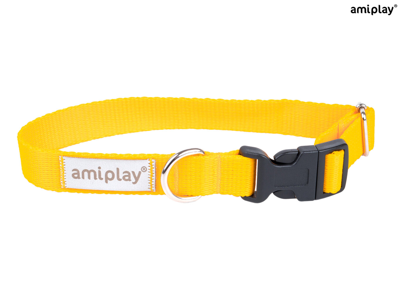 Amiplay reguliuojamas antkaklis Samba, XL, Yellow kaina ir informacija | Antkakliai, petnešos šunims | pigu.lt