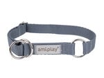 Amiplay pusiau smaugiamas antkaklis Samba, M, Grey