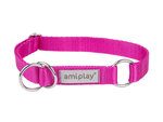 Amiplay pusiau smaugiamas antkaklis Samba, M, Pink