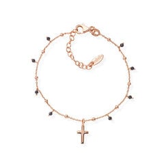 Браслет из розового золота с крестом и цирконами Amen Candy Charm, BRCRRN3 цена и информация | Женские браслеты | pigu.lt