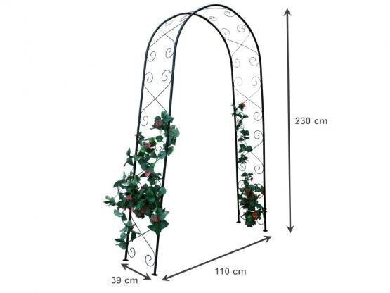 Garden Line metalinė arka augalams, 110x39x230 cm цена и информация | Gėlių stovai, vazonų laikikliai | pigu.lt