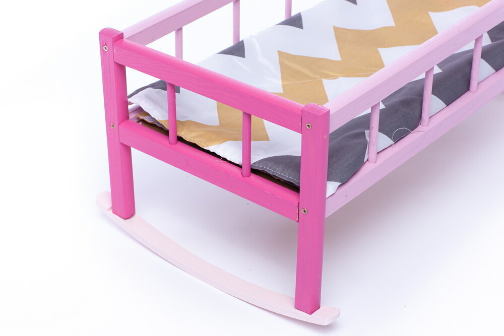 Supama medinė lovytė lėlei Tradition 1639 kaina ir informacija | Žaislai mergaitėms | pigu.lt