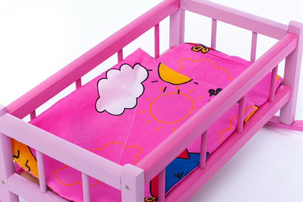 Supama medinė lovytė lėlei Tradition, 615 kaina ir informacija | Žaislai mergaitėms | pigu.lt