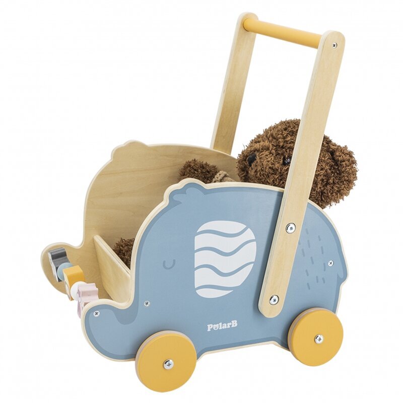 Medinis vežimėlis - stumdukas Drambliukas Viga PolarB kaina ir informacija | Žaislai kūdikiams | pigu.lt