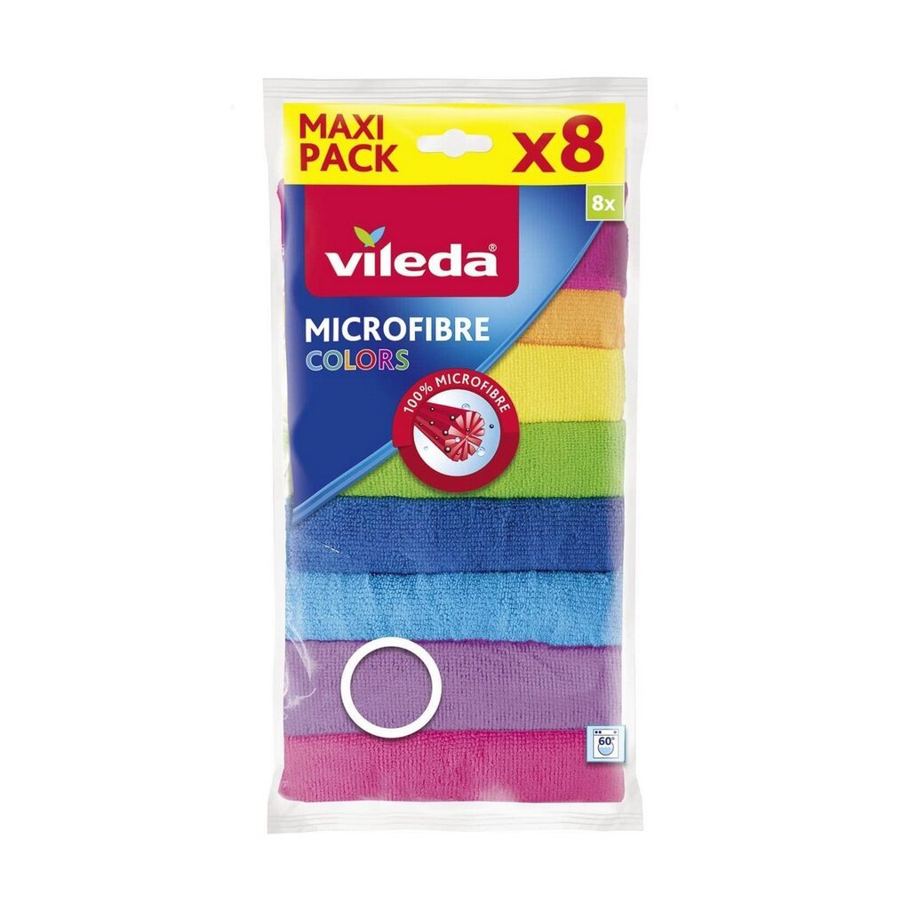 Valymo šluostės Vileda Mikropluoštai Įvairių spalvų (30 x 30 cm) kaina ir informacija | Valymo šluostės, servetėlės | pigu.lt