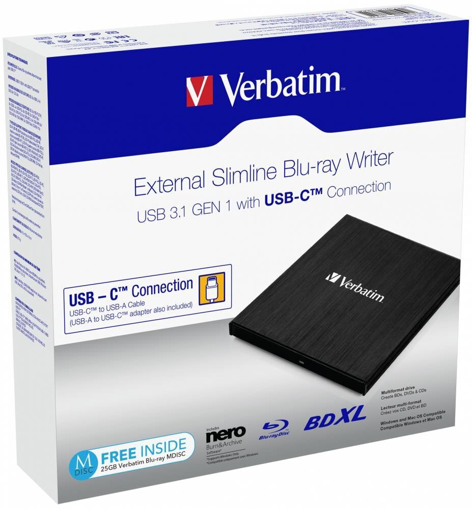 Verbatim 43889 Black Blu-Ray RW цена и информация | Kompiuterių aušinimo ir kiti priedai | pigu.lt