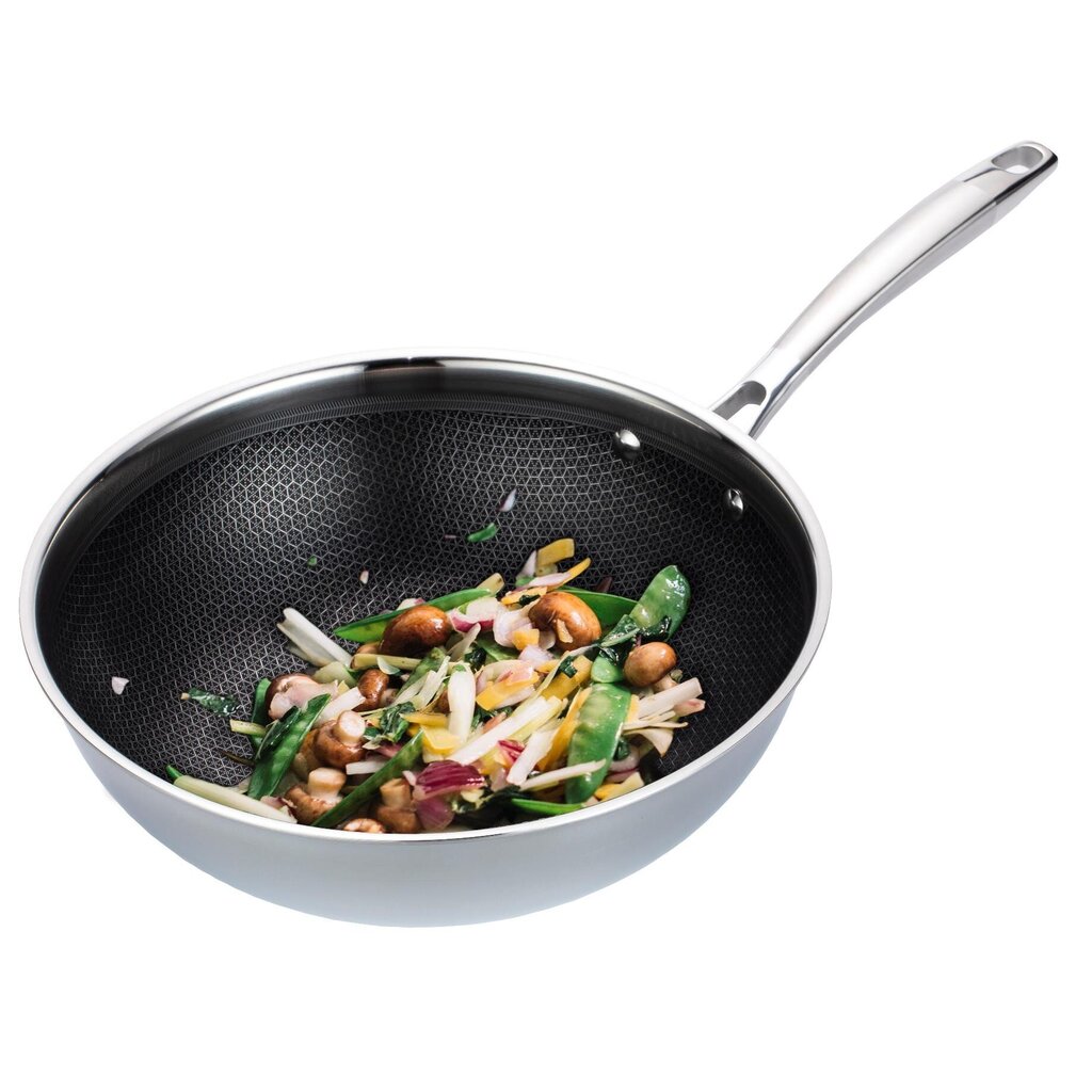 Wok Maestro MR-1224-28 keptuvė, 30 cm цена и информация | Keptuvės | pigu.lt