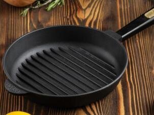 BZ-Grill apvali grill keptuvė Ø 26 cm kaina ir informacija | Keptuvės | pigu.lt