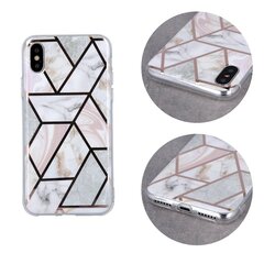 Fusion Geometric Marble Case silikoninis dėklas Apple iPhone 11 Pro rožinis kaina ir informacija | Telefono dėklai | pigu.lt