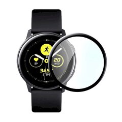 Закаленное защитное стекло Fusion Nano 9H для экрана часов Galaxy Watch Active 2,40 мм, черное цена и информация | Аксессуары для смарт-часов и браслетов | pigu.lt