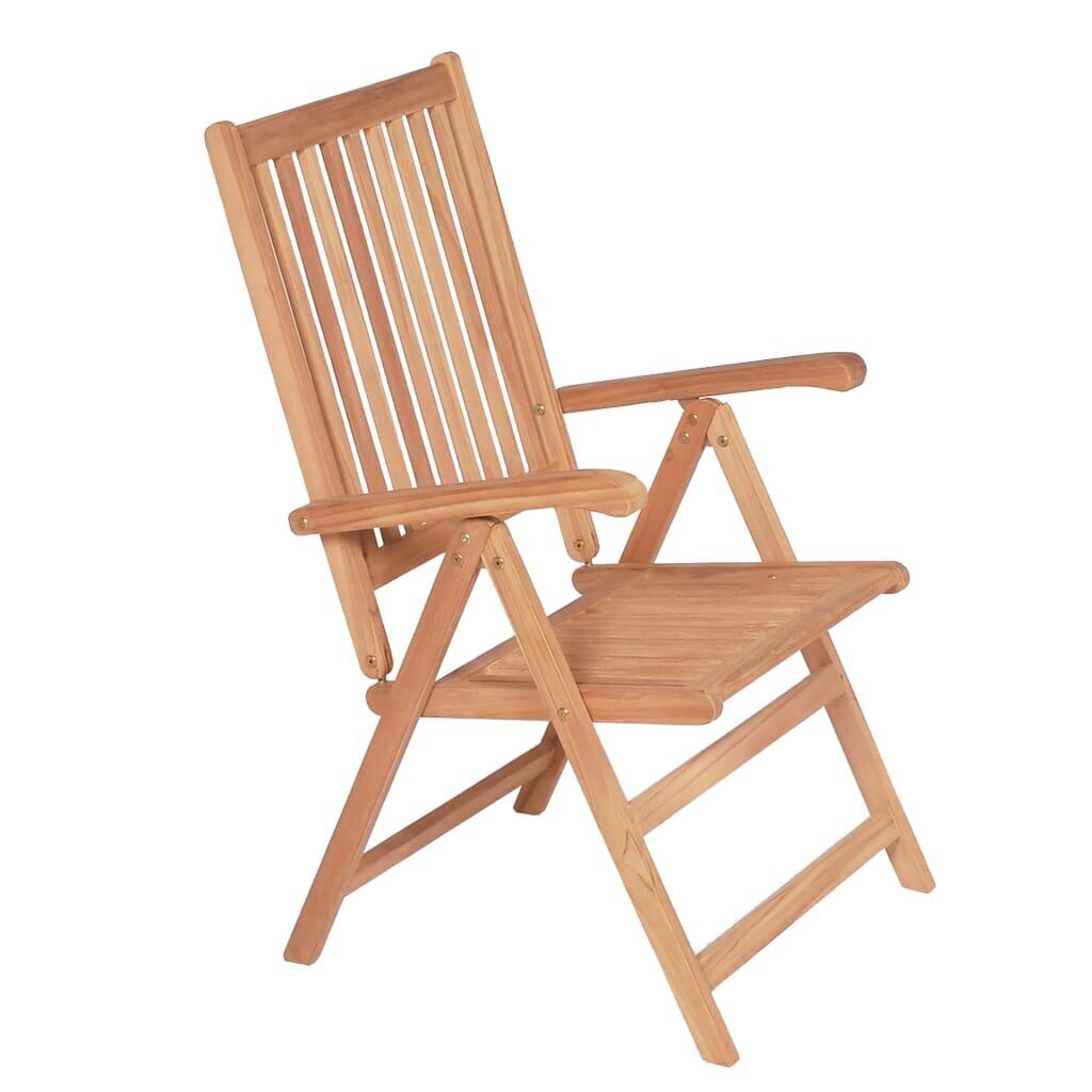 Atlošiamos sodo kėdės, 4 vnt, rudos kaina ir informacija | Lauko kėdės, foteliai, pufai | pigu.lt
