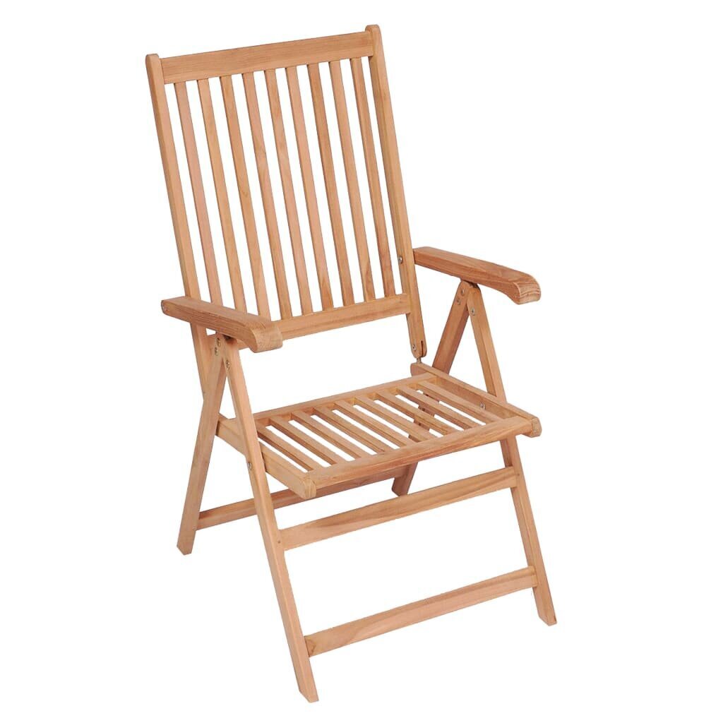Atlošiamos sodo kėdės, 4 vnt, rudos kaina ir informacija | Lauko kėdės, foteliai, pufai | pigu.lt