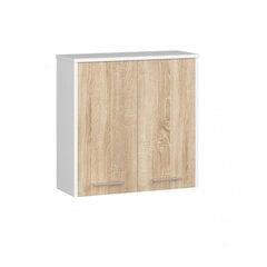 Шкафчик для ванной комнаты навесной NORE Fin 1544, белый/дуб цена и информация | Шкафчики для ванной | pigu.lt