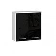 Шкафчик для ванной комнаты навесной NORE Fin 1546, белый/черный