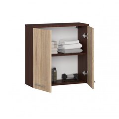 Шкафчик для ванной комнаты навесной NORE Fin 1549, коричневый/дуб цена и информация | Шкафчики для ванной | pigu.lt