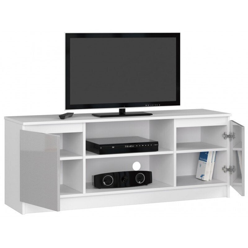 TV staliukas NORE RTV K140, baltas/pilkas kaina ir informacija | TV staliukai | pigu.lt