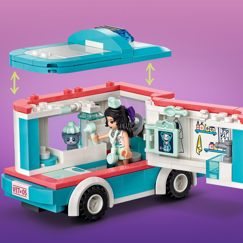 41445 LEGO® Friends Veterinarijos klinikos automobilis kaina ir informacija | Konstruktoriai ir kaladėlės | pigu.lt