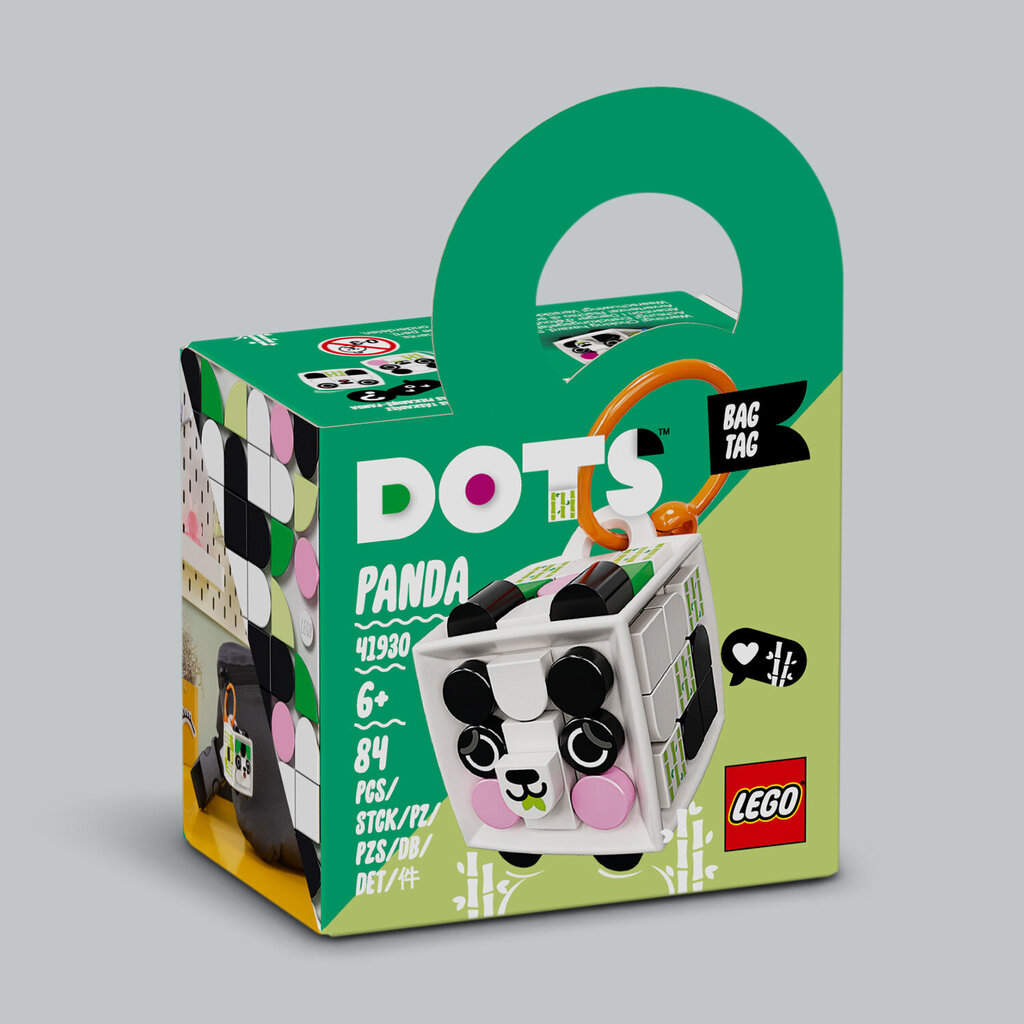 41930 LEGO® DOTS Krepšio pakabukas panda kaina ir informacija | Lavinamieji žaislai | pigu.lt