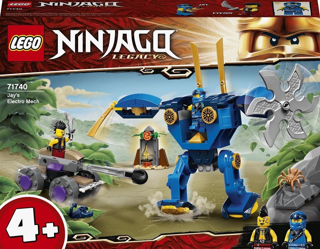 71740 LEGO® NINJAGO Jay elektrinis robotas kaina ir informacija | Konstruktoriai ir kaladėlės | pigu.lt