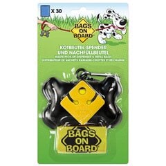 BAGS ON BOARD, Косточка-для хранения гигиенических пакетиков +30 пакетов, черный цвет цена и информация | Средства по уходу за животными | pigu.lt