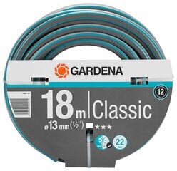Поливочный шланг Gardena Classic 1/2", 18 м цена и информация | Оборудование для полива | pigu.lt