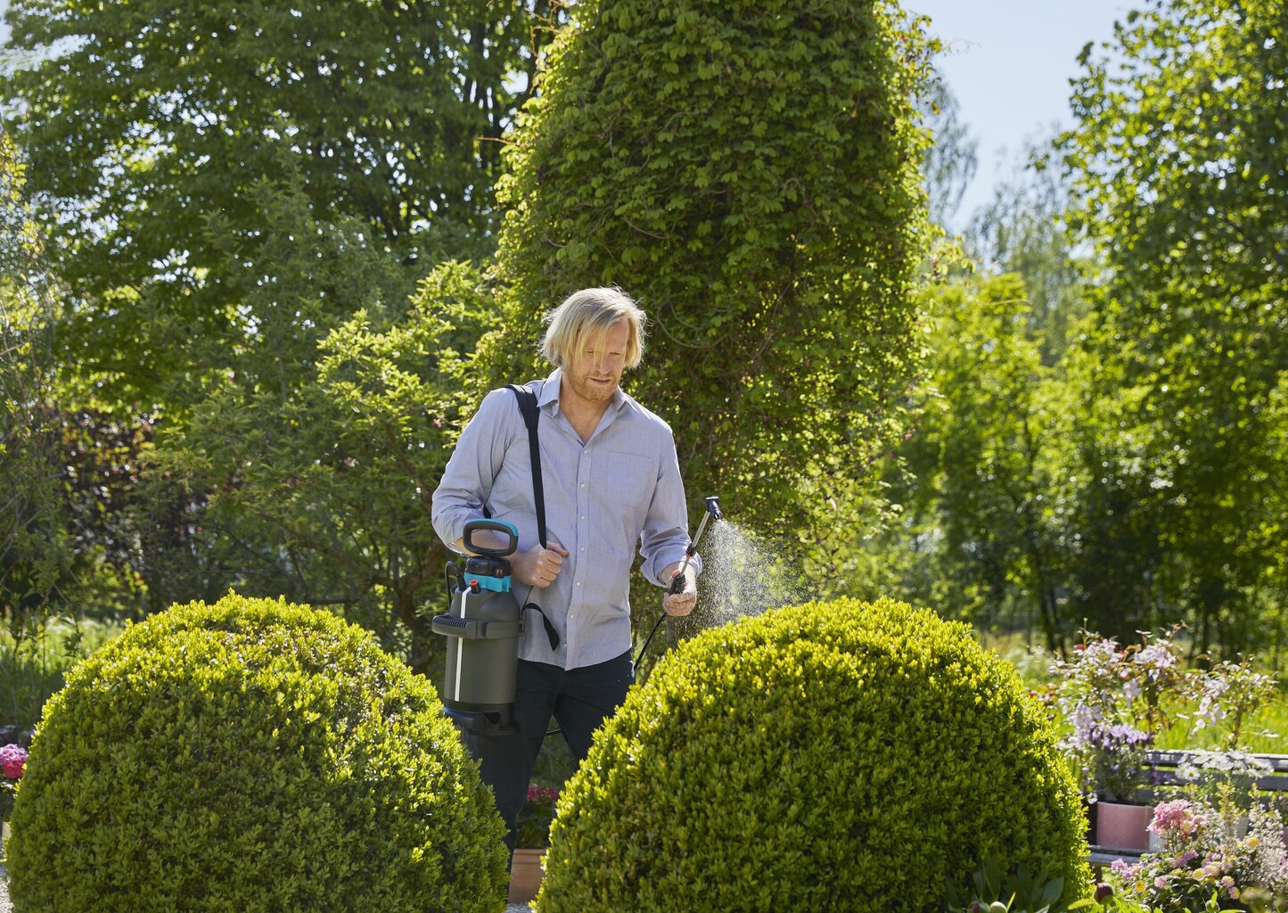 Slėginis purkštuvas Gardena EasyPump, 5 l kaina ir informacija | Laistymo įranga, purkštuvai | pigu.lt