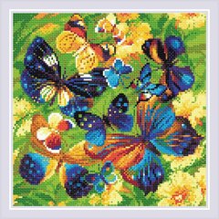 Набор для рукоделия РИОЛИС AM0038 Алмазная мозаика "Яркие бабочки" цена и информация | Алмазная мозаика | pigu.lt
