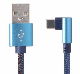 Gembird USB Male - USB Type-C Male 1m Blue цена и информация | Laidai telefonams | pigu.lt