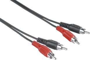 Hama 2 RCA Plugs, 1.5 m kaina ir informacija | Kabeliai ir laidai | pigu.lt