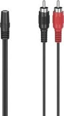 Hama RCA 3.5mm, 0.1m kaina ir informacija | Kabeliai ir laidai | pigu.lt