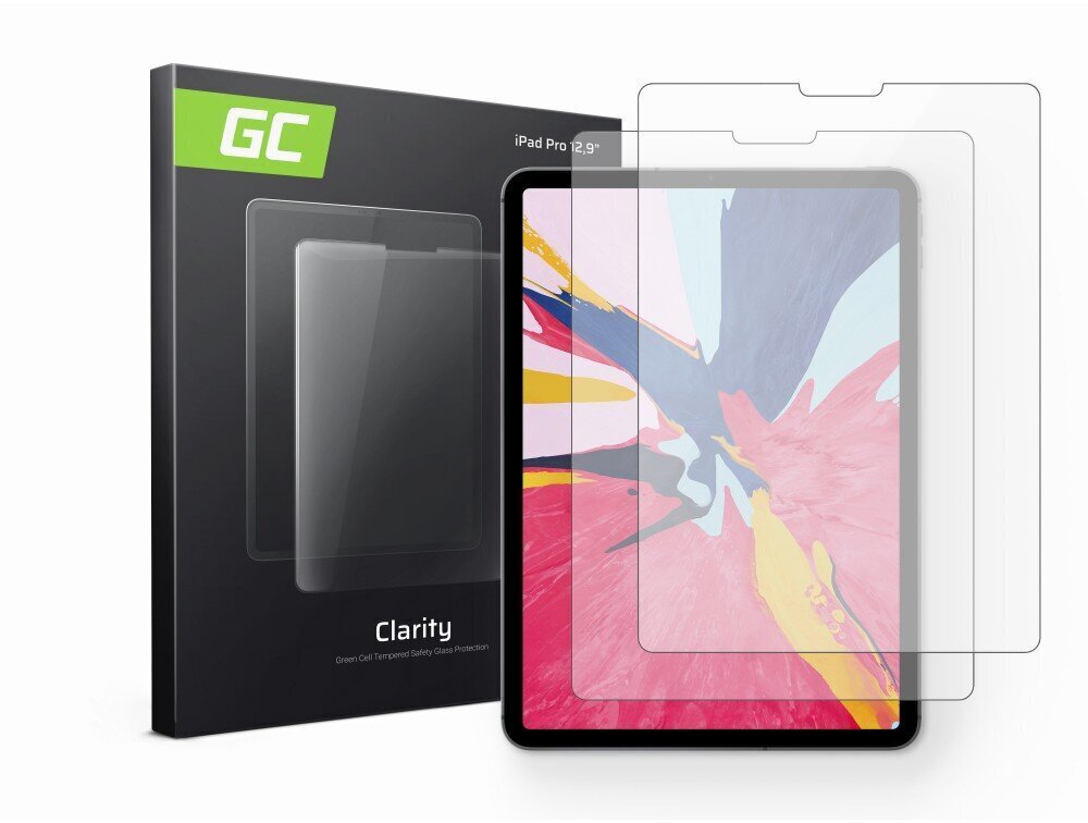 Green Cell 2x GC Clarity Screen Protector for iPad Pro 12,9 kaina ir informacija | Planšečių, el. skaityklių priedai | pigu.lt