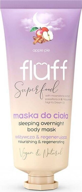 Kūno kaukė nakčiai Fluff Super Food Sleeping Overnight Body Mask Obuolių pyragas, 150 ml kaina ir informacija | Kūno kremai, losjonai | pigu.lt