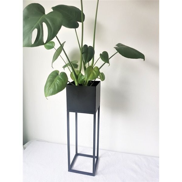 Home&Styling metalinis gėlių vazonas su stovu, 50 cm kaina ir informacija | Vazonai | pigu.lt