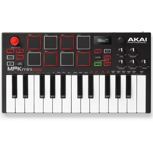 Elektrinis pianinas AKAI MPK MINI Play MIDI controller kaina ir informacija | Klavišiniai muzikos instrumentai | pigu.lt