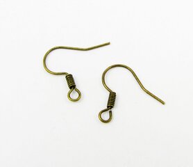 Kabliukai auskarams MD0743, 15 mm, 5 poros kaina ir informacija | Papuošalų gamybai, vėrimui | pigu.lt