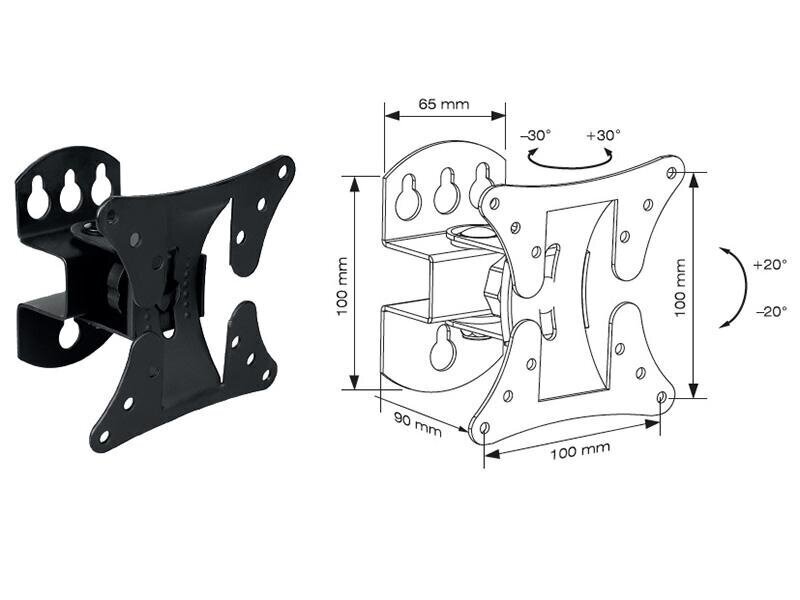 Tracer TRAUCH43596, Vesa 100x100, 13" - 23" kaina ir informacija | Monitorių laikikliai | pigu.lt