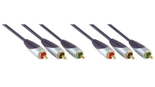 Premium SVL3301, 3RCA-3RCA, 1 м цена и информация | Кабели и провода | pigu.lt