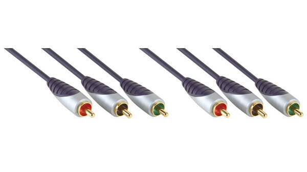 Premium SVL3301, 3RCA-3RCA, 1 m kaina ir informacija | Kabeliai ir laidai | pigu.lt