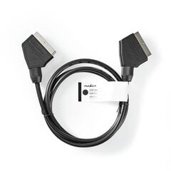 Vaizdo kabelis SCART-SCART 1,5m, birus, juodas kaina ir informacija | Kabeliai ir laidai | pigu.lt