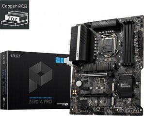 MSI Z590-A Pro kaina ir informacija | Pagrindinės plokštės | pigu.lt