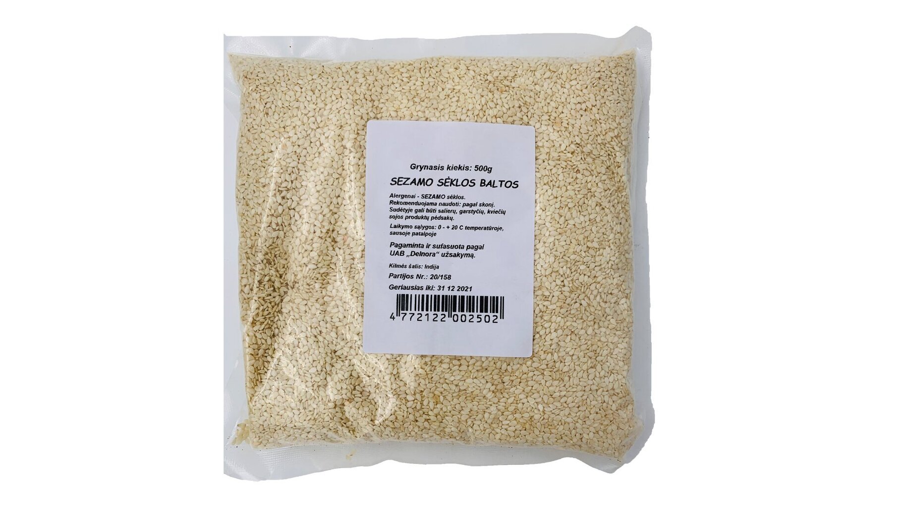 Sezamo sėklos baltos 500 g kaina ir informacija | Prieskoniai, prieskonių rinkiniai | pigu.lt