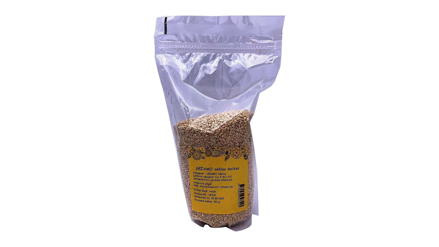 Sezamo sėklos baltos 250 g цена и информация | Prieskoniai, prieskonių rinkiniai | pigu.lt