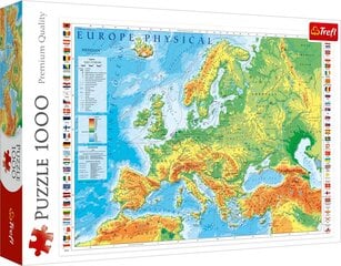 Dėlionė Trefl Europos žemėlapis, 1000 d. kaina ir informacija | Dėlionės (puzzle) | pigu.lt