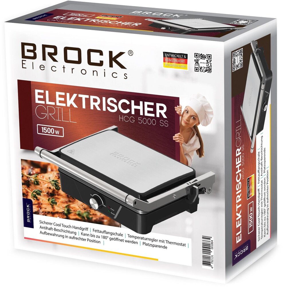 Brock HCG 5000 SS цена и информация | Sumuštinių keptuvės | pigu.lt