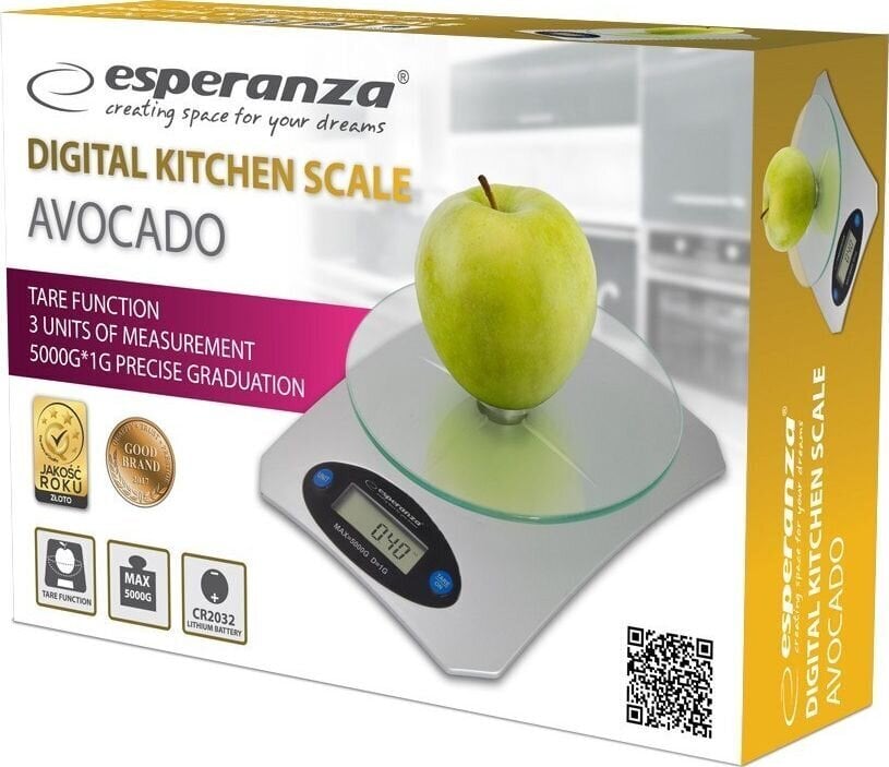 Esperanza EKS006 kaina ir informacija | Svarstyklės (virtuvinės) | pigu.lt