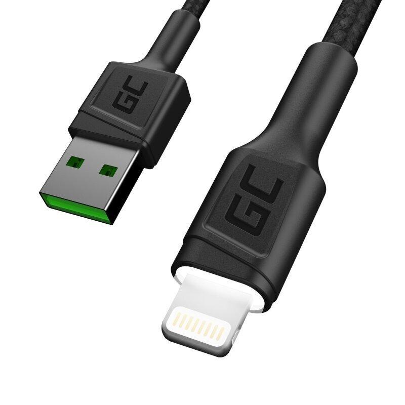 Green Cell KABGCSET02, USB/Lightning, 1.2 m kaina ir informacija | Kabeliai ir laidai | pigu.lt